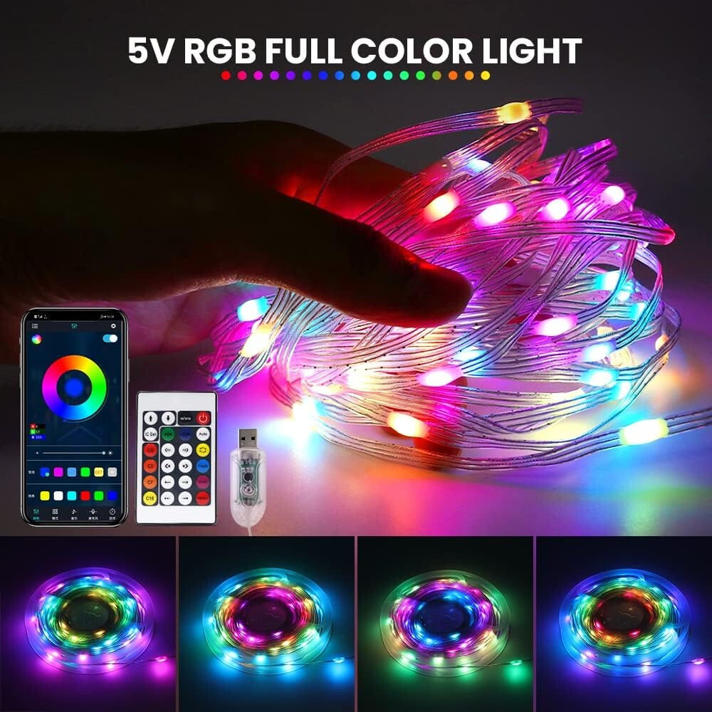USB Plug in with Remote & App Control 32ft/10M Fairy Strip Lights