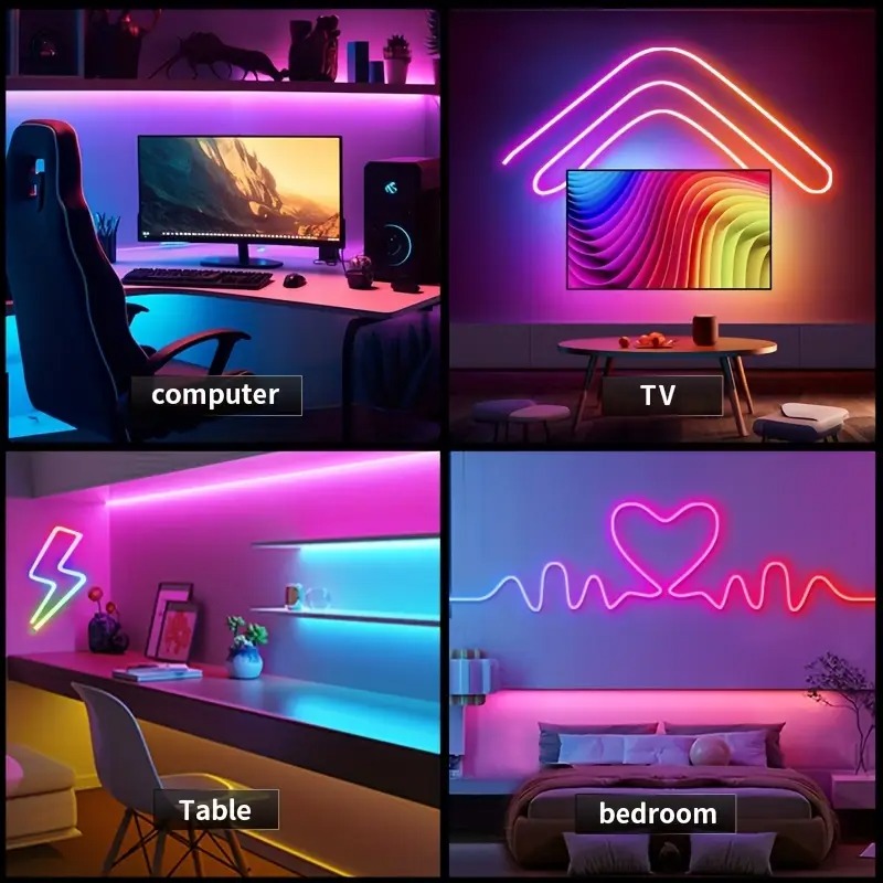GearUP NRGB50 5 Meter RGB Neon Light with App & Remote Control
