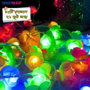 LED Rose String Fairy Lights – 80 Pcs Multi Color Rose 21Fit