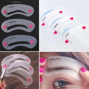 90pcs/30set Grooming Shaping Assistant Template Eyebrow Drawing Card Brow Make Up Transparent