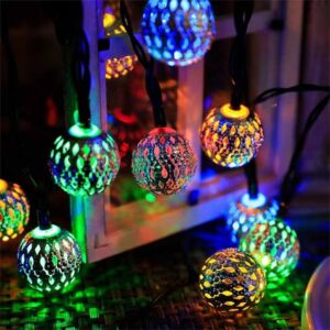 Golden Metal Ball Fairy Light, Metal Ball String Light - Fairy lights 20pcs string lights Party Wedding Decoration - Room Decoration Light