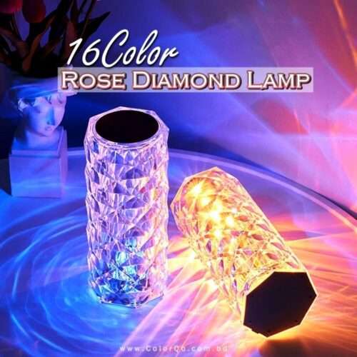USB Rechargeable RGB 16 Color Crystal Rose Diamond Table Lamp Acrylic Table Lamp for Living Room Bedroom with Remote USB Rechargeable RGB 16 Color Crystal Rose Diamond Table Lamp Acrylic Table Lamp for Living Room Bedroom with Remote